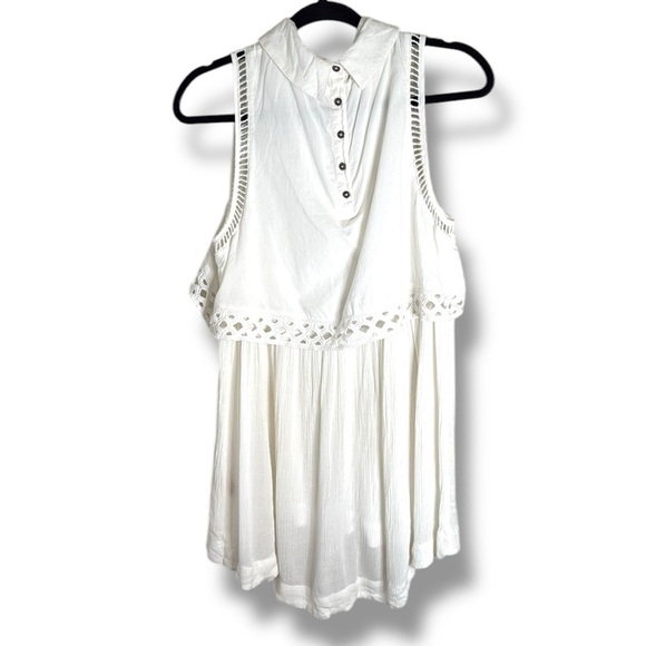 Free People Twice as Nice Sleeveless Boho Tunic Size Medium Wedding Bridal Grad - Picture 10 of 10